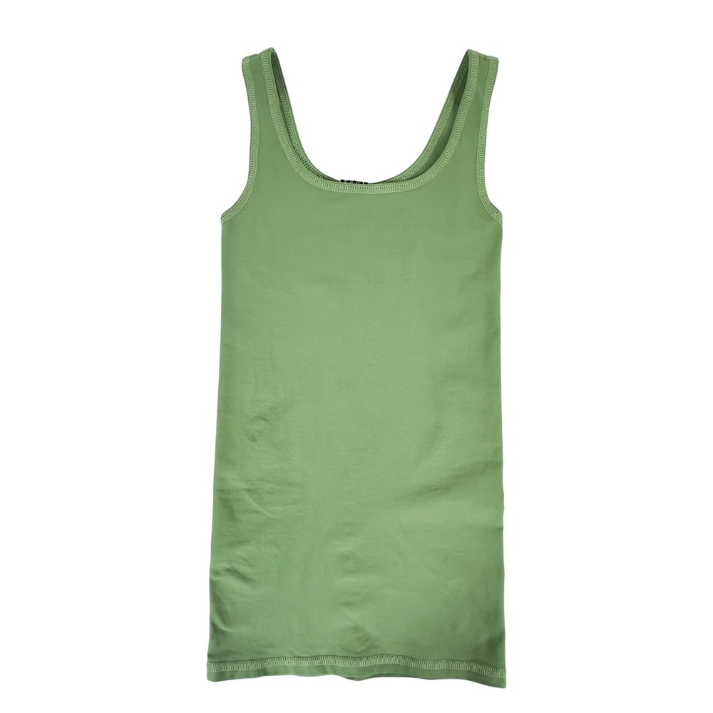 Vintage 90s/00s Theory Seamless Tank Top Green Nylon Elastane - OS